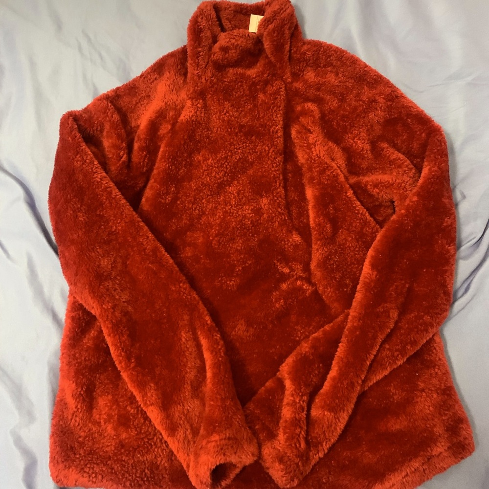 Fluffy turtle neck sweater